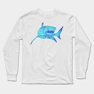 Swirly Shark Long Sleeve T-Shirt